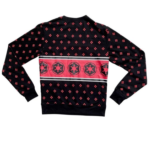 Star Wars Darth Vader Christmas Holiday Black Fleece Sweatshirt Sz Small - Picture 2 of 5